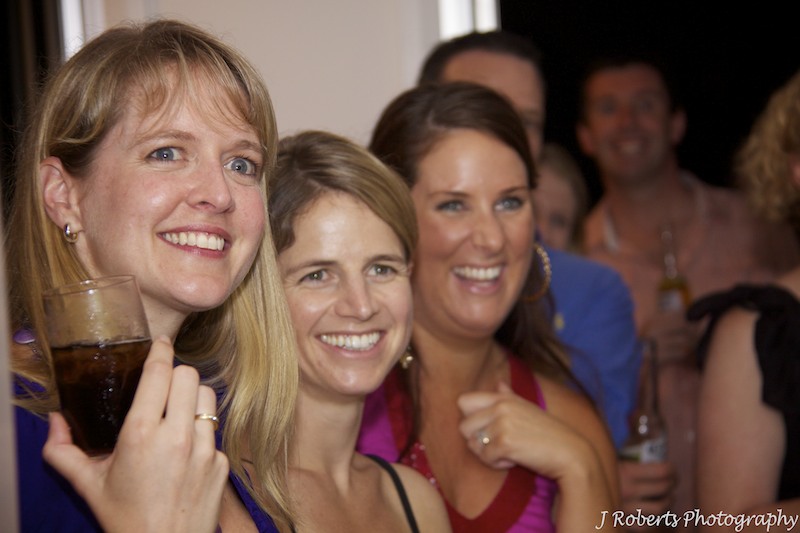 Girls watching speeches - party photography sydney